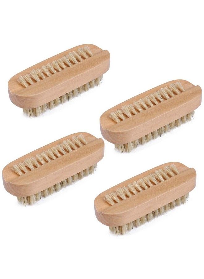 Tbestmax Cleaning Nail Fingernail Brush Wood 2 Side For Manicure Pedicure Women Kids 4 Pack - Image 1