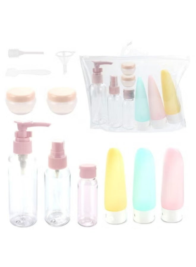 MIXDE Travel Bottles for Toiletries 11 PCS, Plastic Travel Size Refillable Containers for Liquid Shampoo, Lotion, Cream, Dispenser Accessories Kit, Leak Proof - Image 1