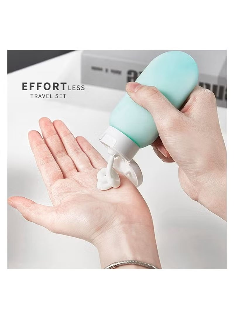 MIXDE Travel Bottles for Toiletries 11 PCS, Plastic Travel Size Refillable Containers for Liquid Shampoo, Lotion, Cream, Dispenser Accessories Kit, Leak Proof - Image 2