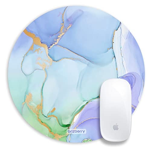 ARTBRIZ Brizberry Mouse Pad, Large Printed Waterproof Anti Skid Rubber Base for Desktop Laptop PC Office Gaming 240 X 240 X 3 mm [20% Larger] (Marble Texture 6, Pack of 1) - Image 1