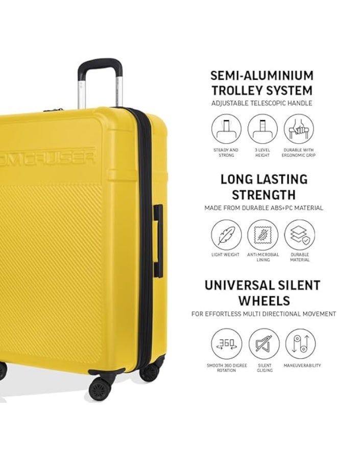 Tom Cruiser Story 20-Inch Travel Luggage – ABS + Polycarbonate Expandable Design, TSA Lock, Anti-Theft Zipper, 360° Spinner Wheels, 2-Year Warranty – Yellow - Image 4