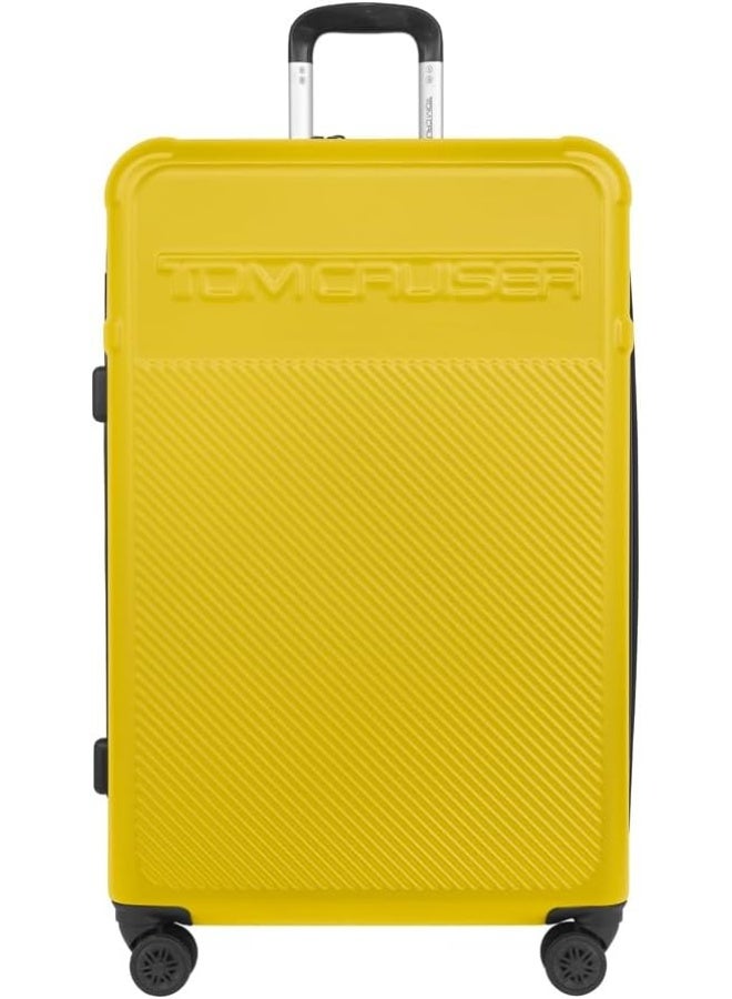 Tom Cruiser Story 20-Inch Travel Luggage – ABS + Polycarbonate Expandable Design, TSA Lock, Anti-Theft Zipper, 360° Spinner Wheels, 2-Year Warranty – Yellow - Image 1