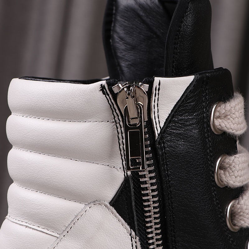C501 Genuine Leather Ro Inverted Triangle Pentagram Trendy Platform Sneakers Women'S Fashionable Shoes Gd Same High-Top Men'S Classic - Image 5