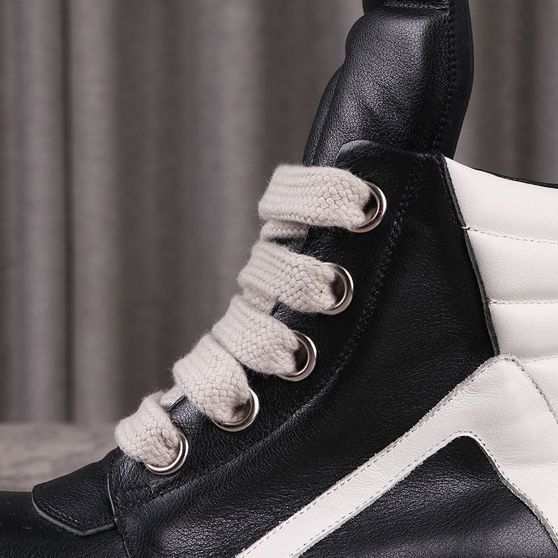 C501 Genuine Leather Ro Inverted Triangle Pentagram Trendy Platform Sneakers Women'S Fashionable Shoes Gd Same High-Top Men'S Classic - Image 4