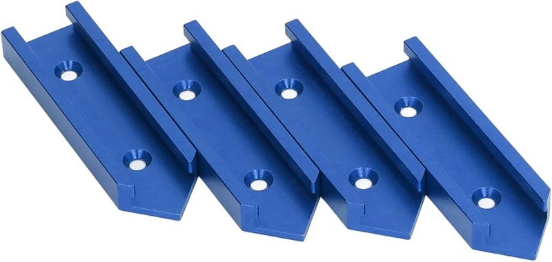 Blue Aluminum Alloy T Track Connector 4Pcs 100mm Length Universal Woodworking Table Saw - Image 3