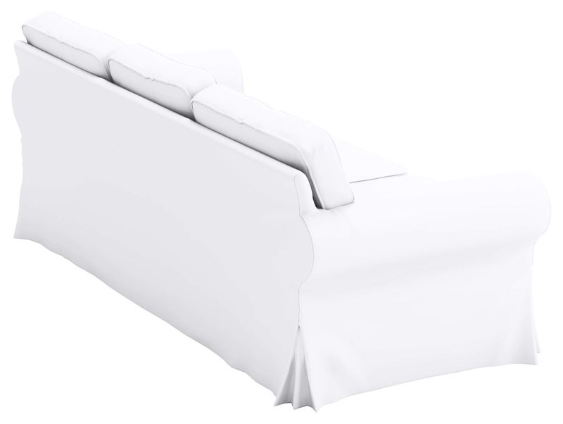 Custom Slipcover Replacement Ektorp 3 Seat Sofa Cotton Cover Replacement Slipcover Compatible with IKEA Ektorp Sofa Cover (White Flax Cotton) - Image 5