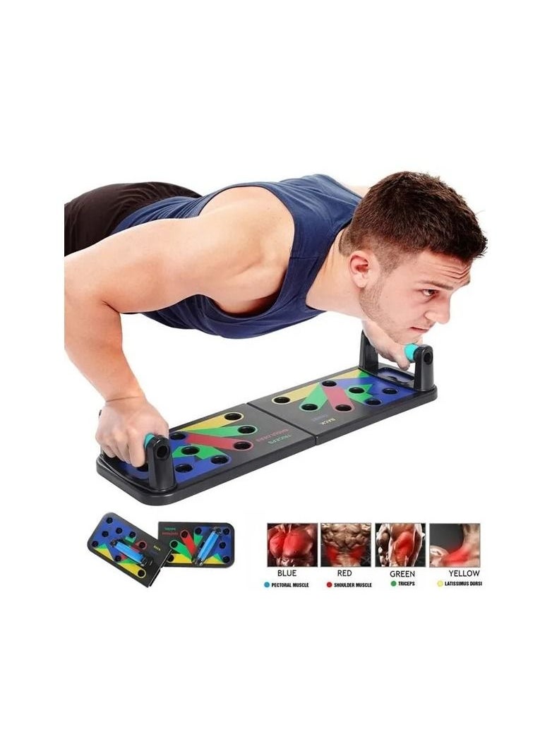 Generic 1-Piece Unisex Body Building Push Up Rack Board,System Household Multifunction Push-Up Board,Comprehensive Fitness Exercise Workout Push-Up Stands,Body Building Workout Exercise Training Gym Equipment  - Image 1