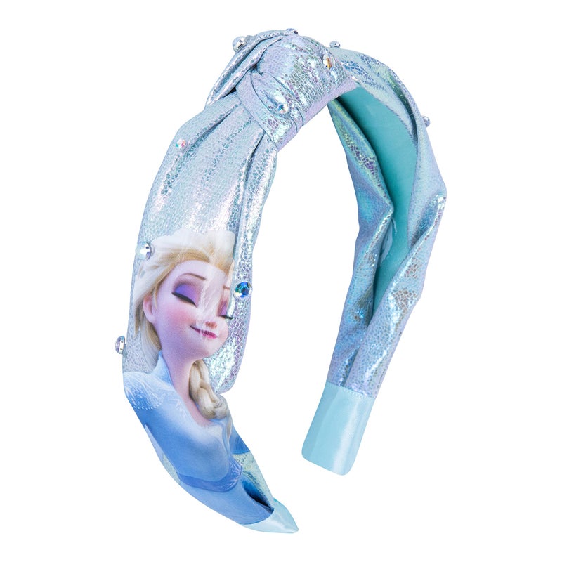 LUV HER Disney Frozen 2 Elsa One Thick Knot Headband with Diamonds For Girls - Hair Accessories For Her - Ages 3+ - Image 1
