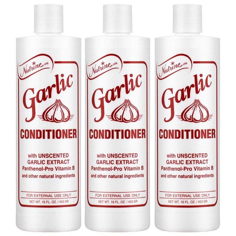 Nutrine Garlic Conditioner 16 oz. Unscented (3-Pack) with Free Nail File