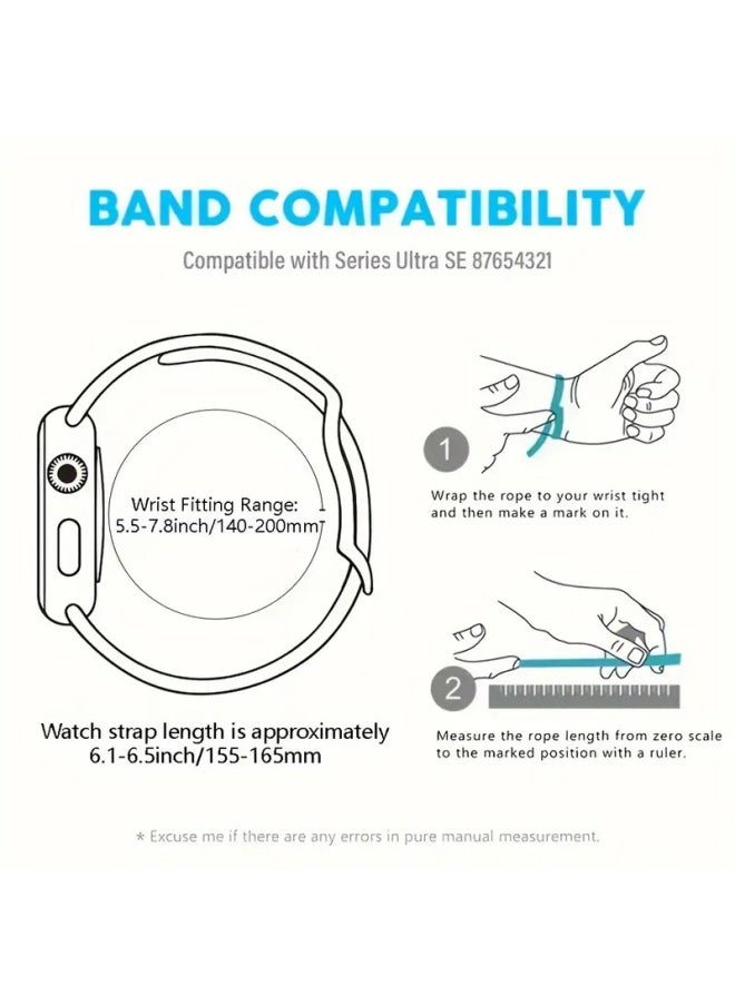Generic - Beaded Powder Zebra Natural Stone Strap Smart Watch Band For Watch Wristband Series SE/9/8765-color:Pink Zebra Jade Strap: 38/40/41mm - Image 1