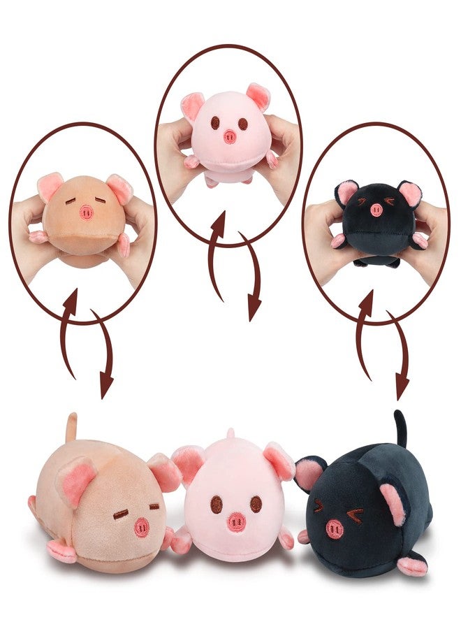 Achwishap Pig Stuffed Animal Mommy 19.6” with 3 Pig Plushies,4 PCS Cute Pig Plush Pillow,Kawaii Toys Soft Hugging Pillow for Kids Girls Boys Gifts(Pink Pig Family) - Image 4