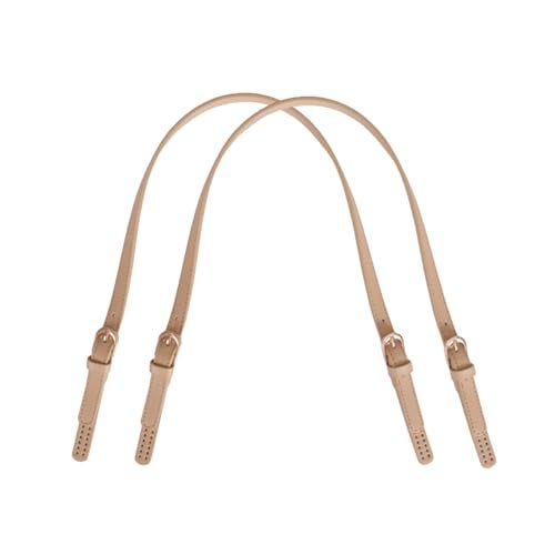 Khakho 2Pcs Leather Replacement Handles Shoulder Straps with Adjustable Buckle, PU Purse Handles Leather Purse Straps - Image 1