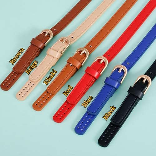 Khakho 2Pcs Leather Replacement Handles Shoulder Straps with Adjustable Buckle, PU Purse Handles Leather Purse Straps - Image 5