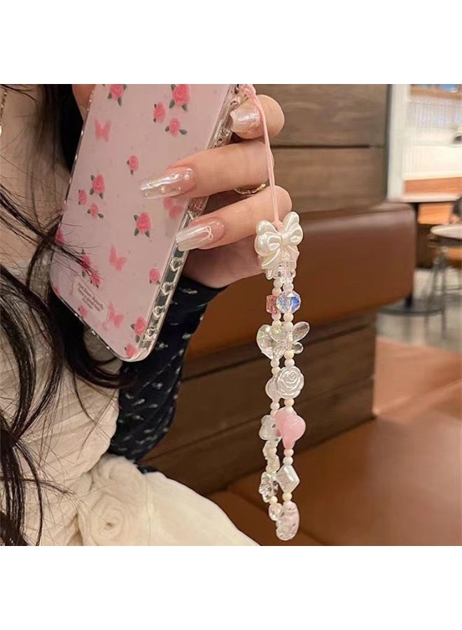NIBEMINENT Phone Charm/ Chain Strap for Women Girls, Tulip Flower Cell Phone Case Lanyard Wrist Strap  - Image 2