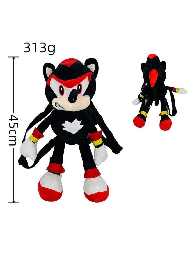 Sonic Backpack Plush Backpack Ultrasonic Mouse Hedgehog Sonic Boy Nak Plush Toy-Color:Backpack Black-Height:Ordinary Packaging - Image 1