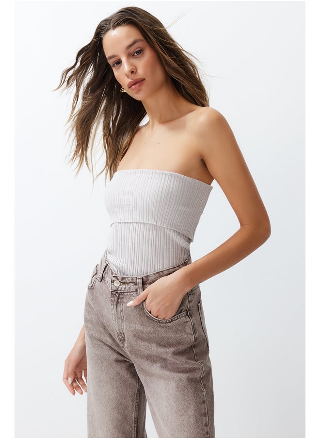 trendyol - Stone Strapless Premium Yarn/Special Yarn Knitwear Blouse TWOSS24BZ00123 - Image 1