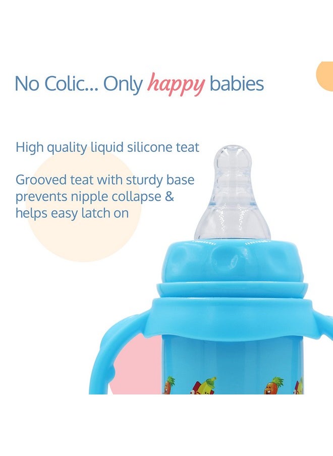 LuvLap 4 in 1 Slim Neck Steel Baby Bottle Cum Sipper with Handle, Made of SS304 Rust Free Steel, BPA Free, Odour Free, Anti Colic Nipple, Spout, Weighted Straw & Cap, Blue, 3M+, 240 ml - pzsku/ZC2B6847162DF4A29280BZ/45/_/1738305258/609c482a-9543-485b-9c90-55aebabe6715