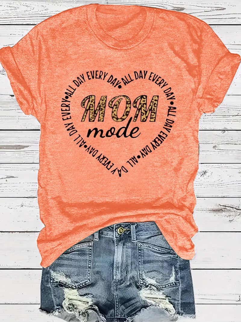 Summer Women'S Mother'S Day Pattern Round Neck Short Sleeve Casual Fashion Explosions T-Shirt - Image 5