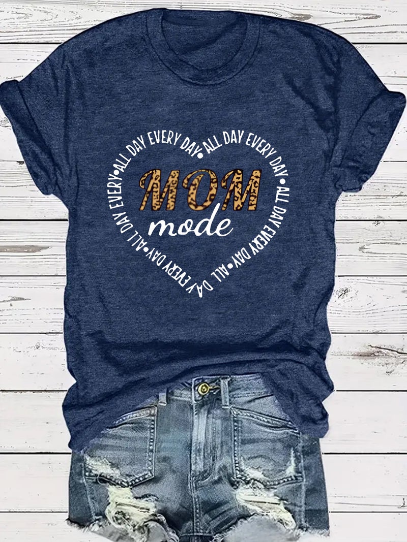 Summer Women'S Mother'S Day Pattern Round Neck Short Sleeve Casual Fashion Explosions T-Shirt - Image 2
