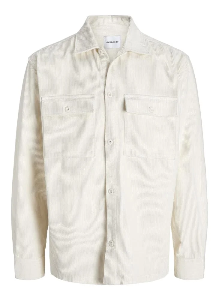 JACK & JONES Long Sleeve Button Down Cotton Shirt