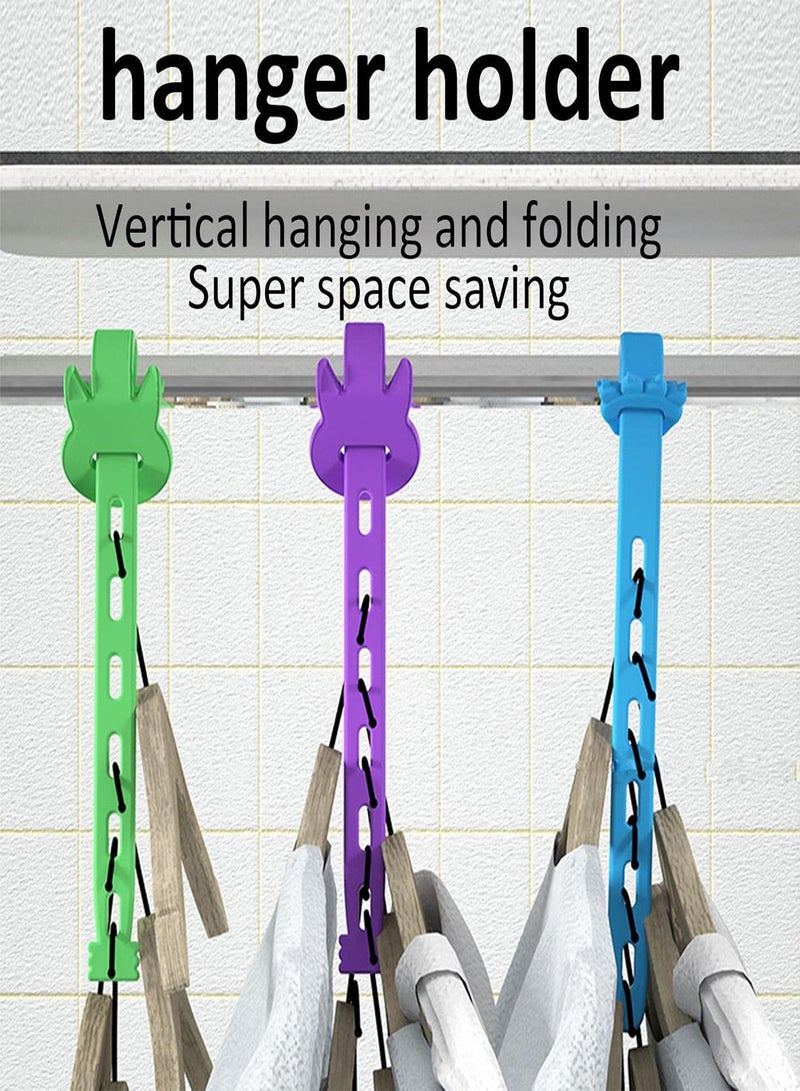 GGOOT Closet Hangers Space Saver | Sturdy Magic Hangers, Space Saving Shirt/Pants/Suit/Sweater/Coat/Jeans Hangers,Magic Saving Space Hanger, Closet Organizers and Storage Accessories, Purple, Blue - Image 5