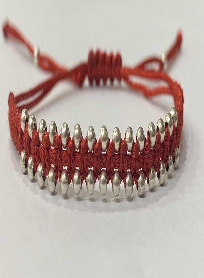 DARSHRAJ JEWELLERS 925 Sterling Silver Nazariya Silver Beads Red Thread Nazariya Bracelet|Anklet Both For New Born Baby Boy|Baby Girls Fully Adjustable(6 Month -10 Years) - Image 4