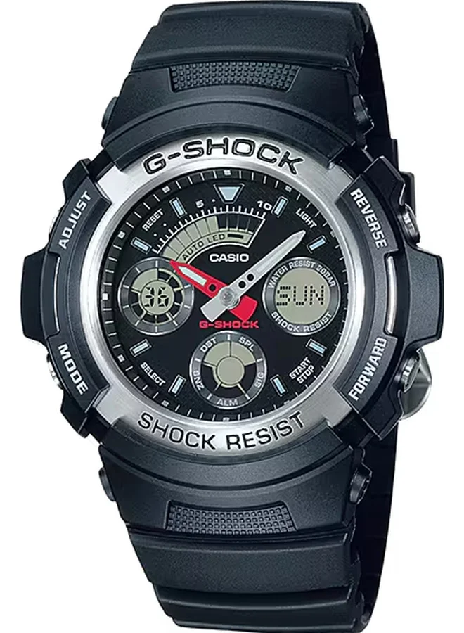 G-SHOCK Men's Resin Analog-Digital Watch AW-590-1ADR - 46.4 mm