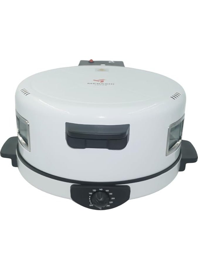 MEBASHI Arabic Bread Maker with 40cm Cooking Plate and Viewing Window -(2200W) White(ME-HBM141) - Image 1