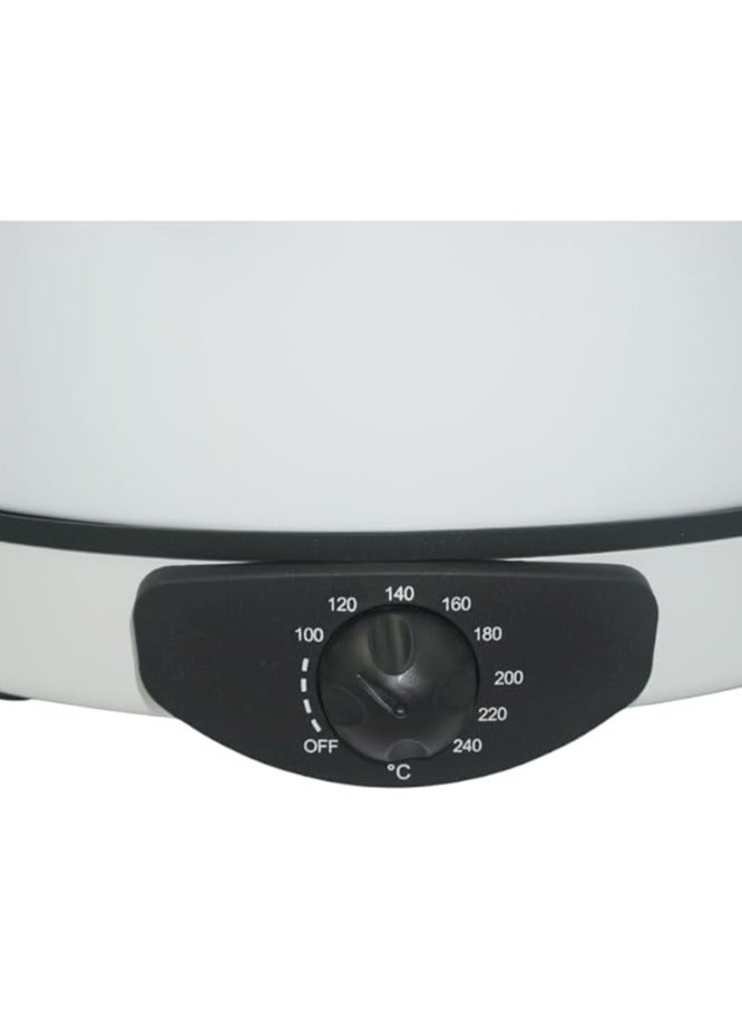 MEBASHI Arabic Bread Maker with 40cm Cooking Plate and Viewing Window -(2200W) White(ME-HBM141) - Image 3