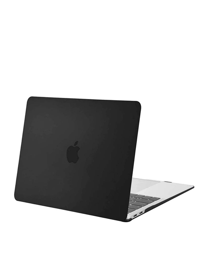 جراب MacBook Air 13 بوصة 2020 2019 2018 إصدار A2337 M1 A2179 A1932 حافظة صلبة غطاء لجهاز MacBook Air 13.3 بوصة موديل A2237 A2179 A1932 مع غطاء جلد للوحة المفاتيح أسود - Image 3