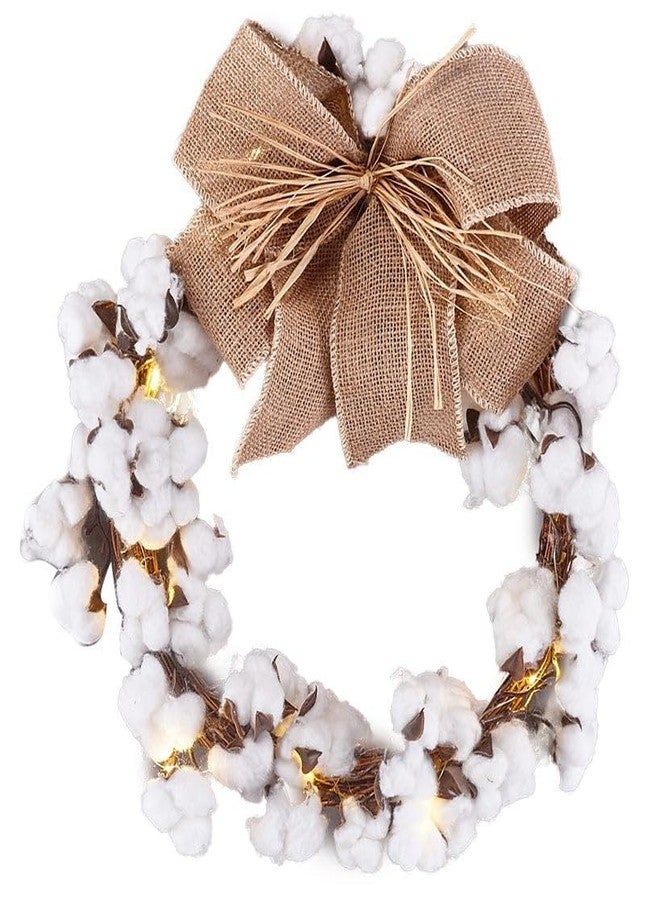 The Lakeside Collection Country Cotton Boll Decor - Wreath - Image 1