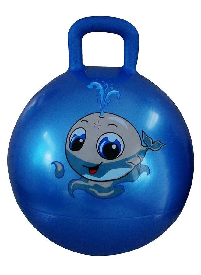 AppleRound - Space Hopper Ball: Blue 18In/45Cm Diameter For Ages 3 6 Pump Included (Hop Ball Kangaroo Bouncer Hippity Hoppity Hop Sit And Bounce Jumping Ball) - Image 1