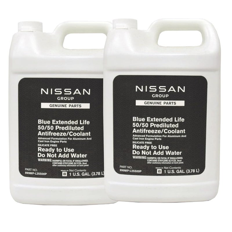 Nissan Genuine Fluid 999MP-L25500P Blue Long Life Antifreeze/Coolant - 2 Gallons - Image 1