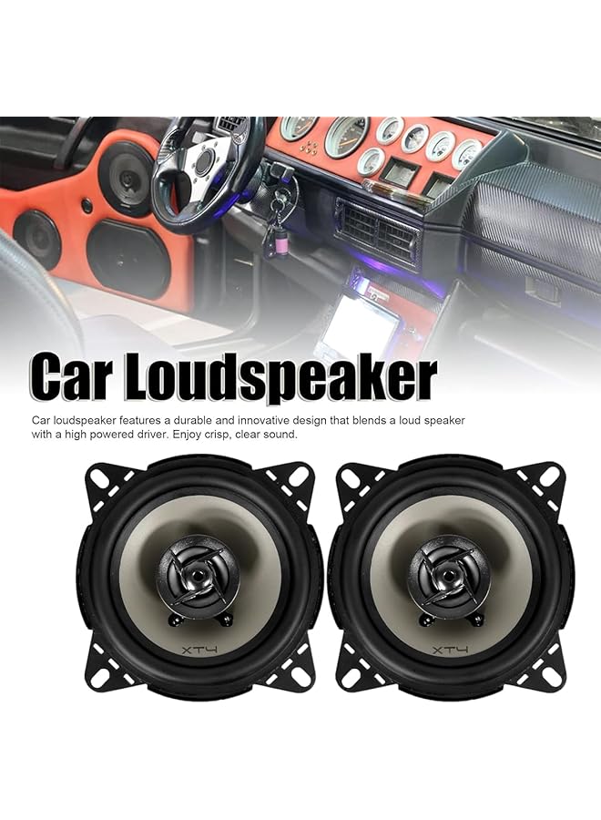 Generic Vextr0N 4-Inch Two-Way Coaxial Speakers, 280W Peak Power, 70W Continuous Power, 90Db Sensitivity, 4 Ohms, 50Hz-20Khz Frequency Response, Compact Design, Black  - Image 3