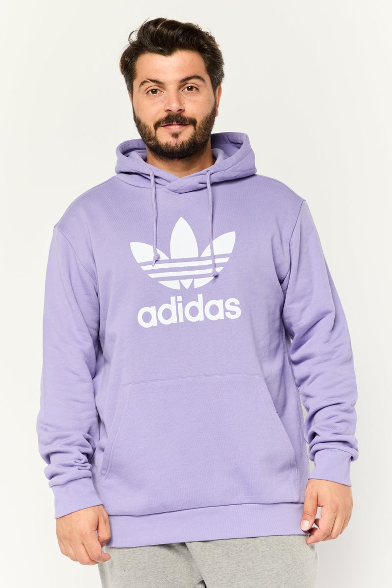 adidas Originals Men Sportswear Fit Long Sleeves Outdoor Sweatshirt, Purple  - Image 1