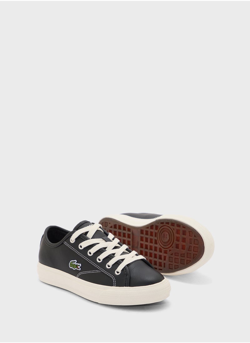 LACOSTE - Vulcanized Backcourt Low Top Sneakers - Image 1