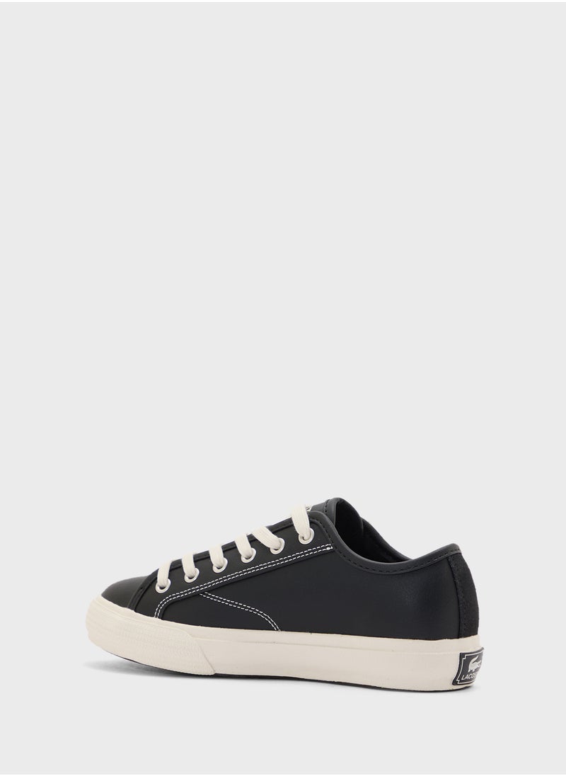 LACOSTE - Vulcanized Backcourt Low Top Sneakers - Image 1