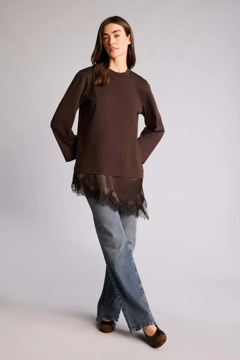ديفاكتو Regular Fit Crew Neck Short Sleeve Tunic