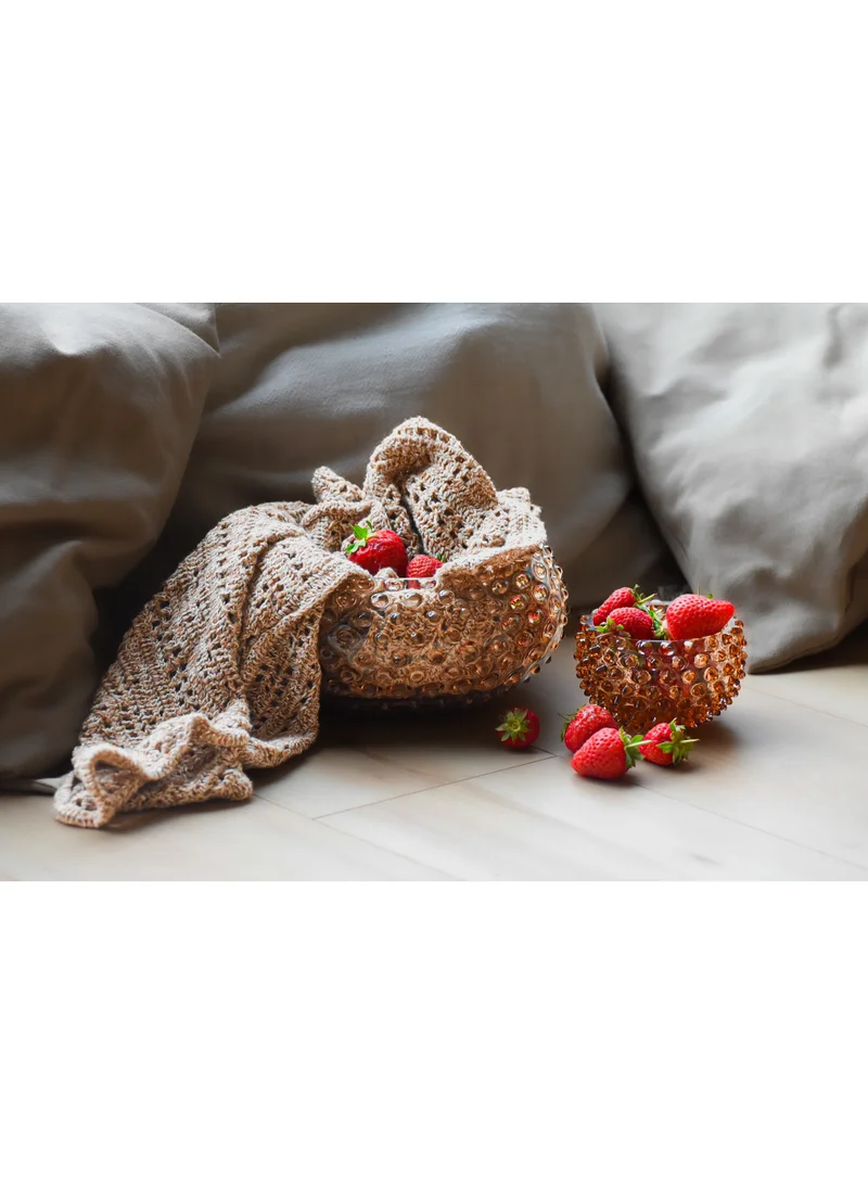آنا فون ليبا Hobnail Tapas Bowl Crystal 11.5cm New Brown