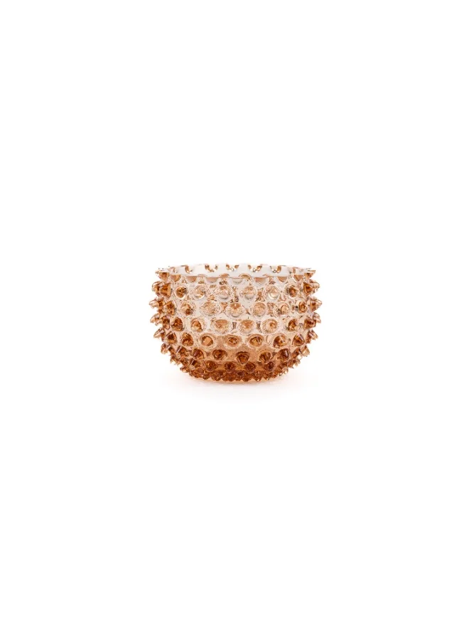 Anna Von Lipa Hobnail Tapas Bowl Crystal 11.5cm New Brown
