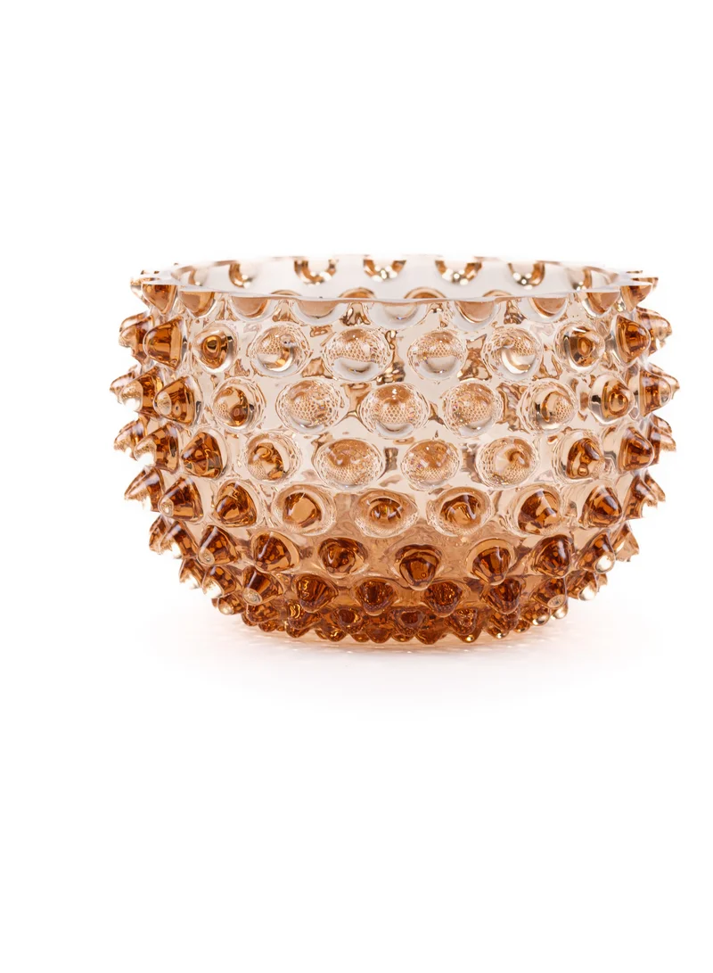 Anna Von Lipa Hobnail Tapas Bowl Crystal 11.5cm New Brown