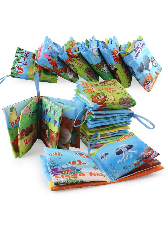 Baby Three-dimensional Early Education Cloth Book 0-6 Months Baby Bb Called Cloth Book Washable Tear Baby English Book - Image 3