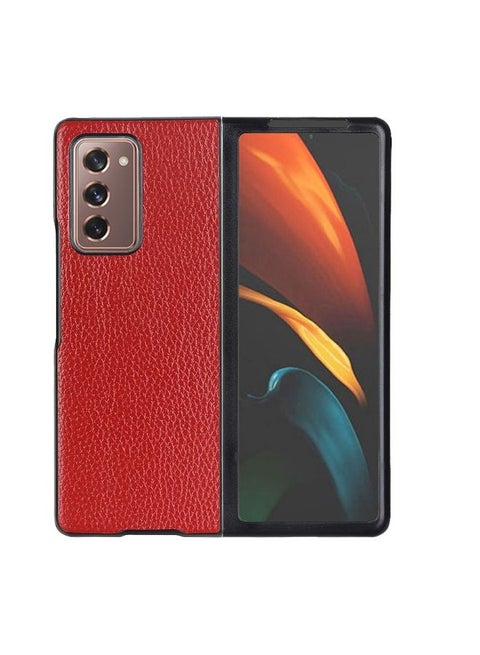 Case Cover For Samsung Galaxy Z Fold2 5G Litchi Texture Shockproof Protective Case Red