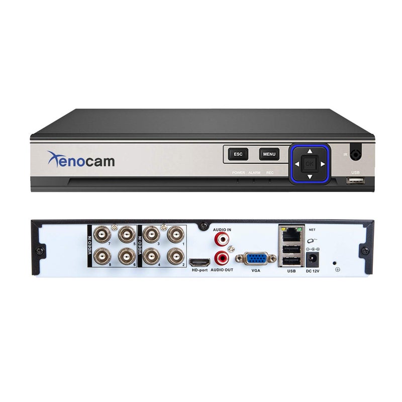 Xenocam 8CH 5M-N/1080N Full High Definition Hybrid for AHD/TVI/CVI/Analog/IP DVR H.265 CCTV Video Recorder P2P Remote Phone Monitoring for Home Security Surveillance System Camera (NO HDD) - Image 4