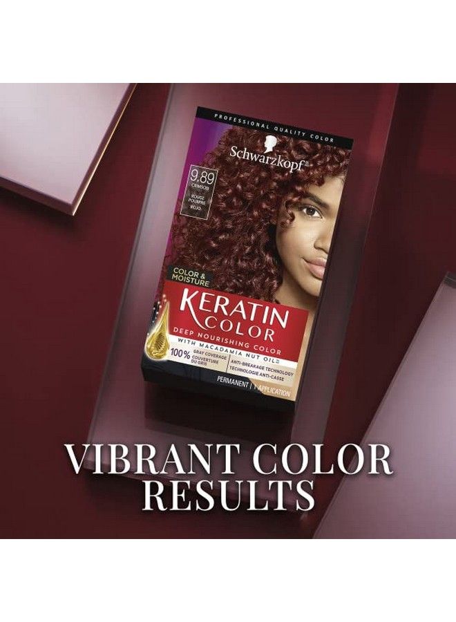 Schwarzkopf Keratin Color Color & Moisture Permanent Hair Color Cream 9.89 Crimson - Image 5