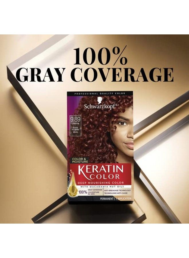 Schwarzkopf Keratin Color Color & Moisture Permanent Hair Color Cream 9.89 Crimson - Image 4