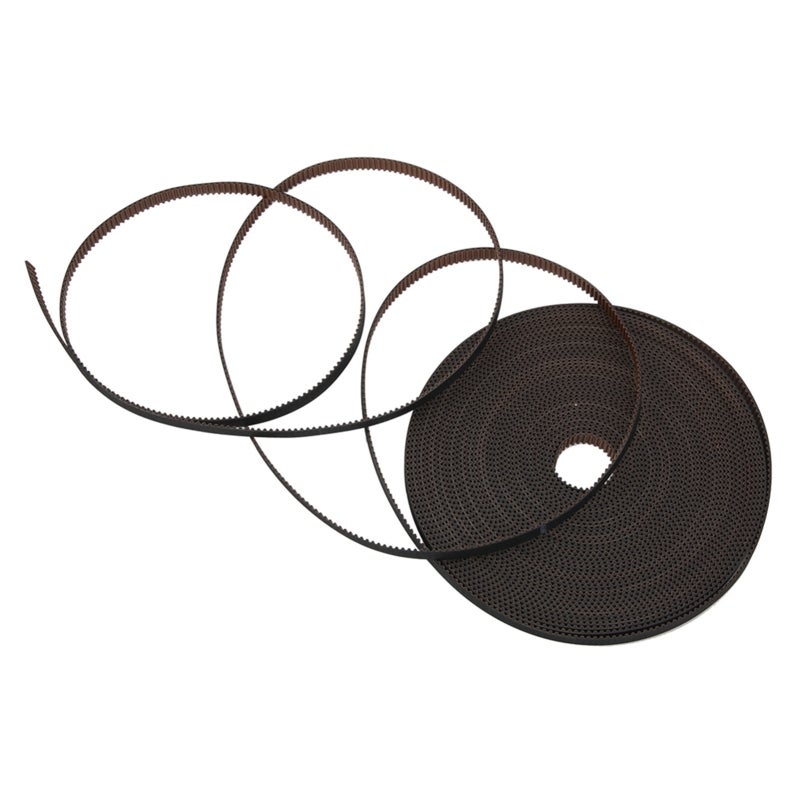 Timing Belt: Black 6mm Width Non-slip Arc Tooth - High Strength Flexible Fiber Rope Anti-backlash Timing Belt for Linear Drive Smooth Transmission - Image 1
