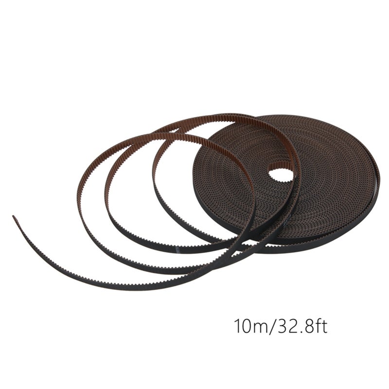 Timing Belt: Black 6mm Width Non-slip Arc Tooth - High Strength Flexible Fiber Rope Anti-backlash Timing Belt for Linear Drive Smooth Transmission - Image 3