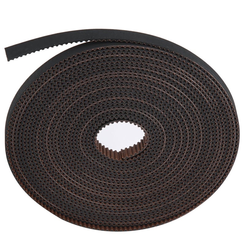 Timing Belt: Black 6mm Width Non-slip Arc Tooth - High Strength Flexible Fiber Rope Anti-backlash Timing Belt for Linear Drive Smooth Transmission - Image 5