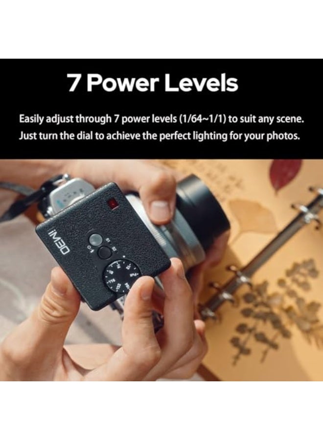 Godox Godox iM30 Camera Flash Mini Flash Speedlite GN15 with 13 Levels Flash Power,CCT 6500K±200K with S1/S2 Optical Control for Sony Canon Nikon Fuji Olympus Camera  - Image 5